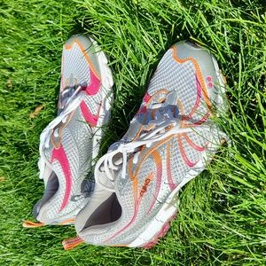 Ryka Revive 2 Tennis Shoes, Size 8.5, White, Silver, Pink, Orange, EUC